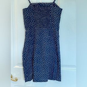 H&M dotted navy blue cotton summer Dress,New but without tags.